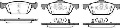 Комплект гальмівних колодок, дискове гальмо HONDA CIVIC, REMSA (138402)