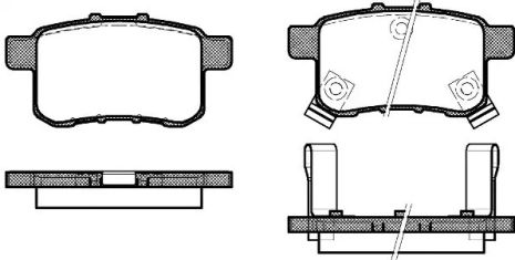 Комплект тормозных колодок, дисковый тормоз HONDA ACCORD, REMSA (133202)
