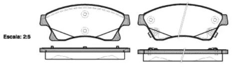 Комплект тормозных колодок, дисковый тормоз CHEVROLET CRUZE, OPEL ASTRA, REMSA (143112)