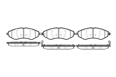 Комплект гальмівних колодок, дискове гальмо CHEVROLET LACETTI, DAEWOO LACETTI, REMSA (064522)