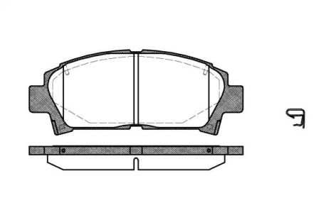 Комплект гальмівних колодок, дискове гальмо TOYOTA MR, REMSA (042702)