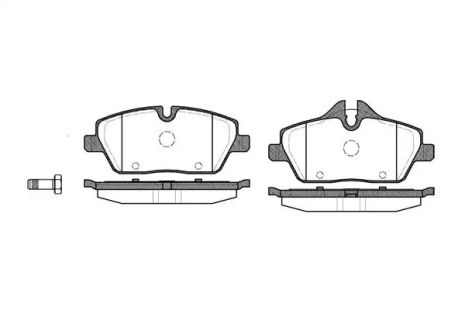 Комплект гальмівних колодок, дискове гальмо BMW 1, MINI MINI, REMSA (113100)