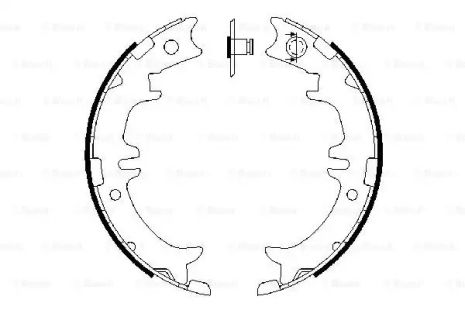 Комплект тормозных колодок, стояночный тормоз LEXUS IS, TOYOTA AVENSIS, BOSCH (0986487615)