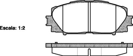 Комплект гальмівних колодок, дискове гальмо HAVAL H1, GREAT WALL, REMSA (122400)