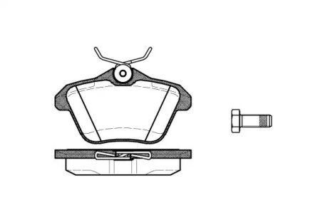 Комплект гальмівних колодок, дискове гальмо ALFA ROMEO, LANCIA LYBRA, REMSA (058110)