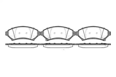 Комплект гальмівних колодок, дискове гальмо BUICK (SGM), CADILLAC DEVILLE, REMSA (064102)