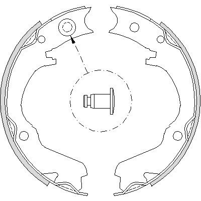 Комплект тормозных колодок, стояночный тормоз SUBARU LEGACY, REMSA (473400)