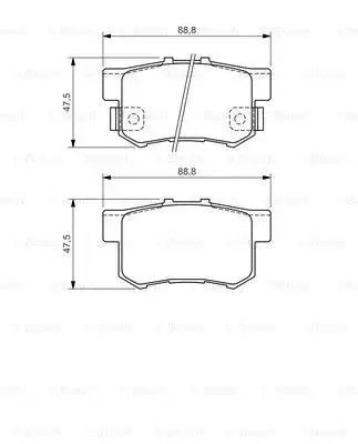 Комплект гальмівних колодок, дискове гальмо FIAT SEDICI, HONDA CR-V, BOSCH (0986494358)