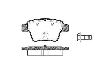 Комплект гальмівних колодок, дискове гальмо SEAT ALTEA, SKODA SUPERB, REMSA (113800)