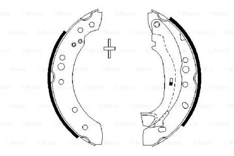 Комплект гальмівних колодок PEUGEOT 1007, CITROËN C2, BOSCH (0986487664)