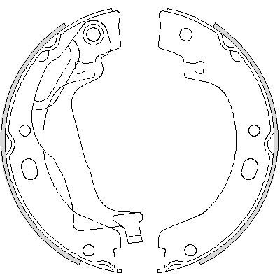 Комплект гальмівних колодок, гальмо стоянки TOYOTA COROLLA, REMSA (475300)