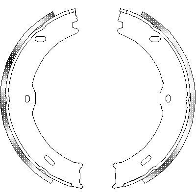 Комплект тормозных колодок, стояночный тормоз MERCEDES-BENZ SPRINTER, VW CRAFTER, REMSA (474600)
