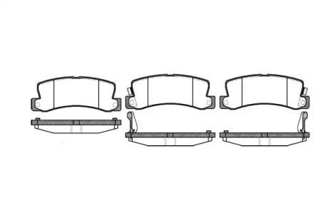 Комплект гальмівних колодок, дискове гальмо GEO STORM, LEXUS ES, REMSA (021422)