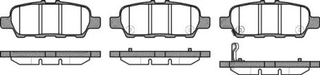 Комплект гальмівних колодок, дискове гальмо INFINITI Q50, RENAULT KOLEOS, REMSA (087631)