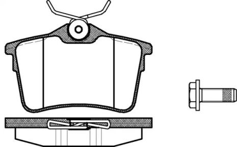 Комплект тормозных колодок, дисковый тормоз PEUGEOT 308, CITROËN BERLINGO, REMSA (138200)