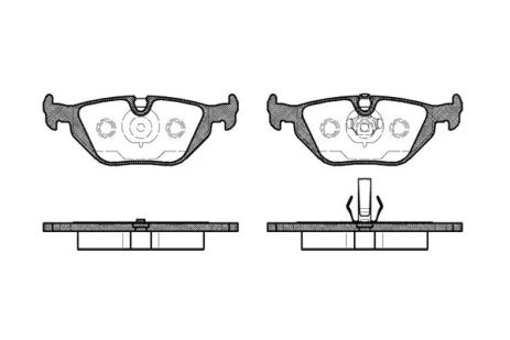 Комплект тормозных колодок, дисковый тормоз BMW 3, REMSA (026550)