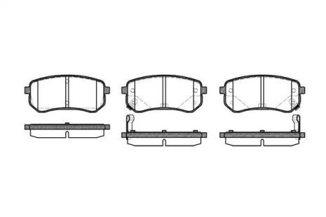 Комплект гальмівних колодок, дискове гальмо HYUNDAI i10, KIA PICANTO, REMSA (113502)