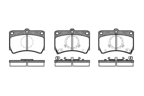 Комплект тормозных колодок, дисковый тормоз MAZDA 323, REMSA (021202)
