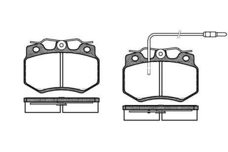 Комплект тормозных колодок, дисковый тормоз PEUGEOT 205, REMSA (017002)