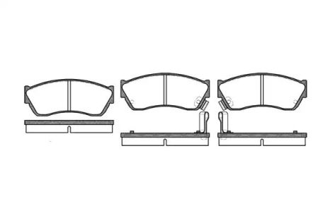 Комплект гальмівних колодок, дискове гальмо TATA INDIGO, GEO METRO, REMSA (014722)