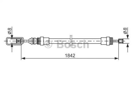 Трос ручного гальма PEUGEOT 405, BOSCH (1987477422)