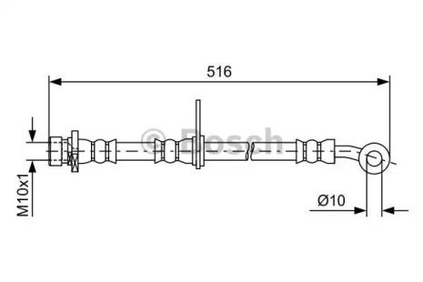 Шланг гальмівний HONDA ACCORD, BOSCH (1987481730)
