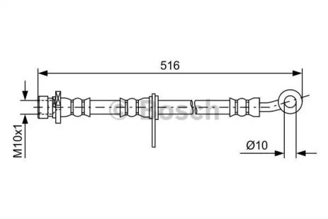Шланг тормозной HONDA ACCORD, BOSCH (1987481729)
