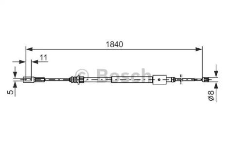 Трос ручного тормоза CITROËN C5, BOSCH (1987477712)