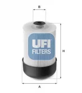 Фільтр паливний DACIA DOKKER, MERCEDES-BENZ CITAN, UFI (2611500)