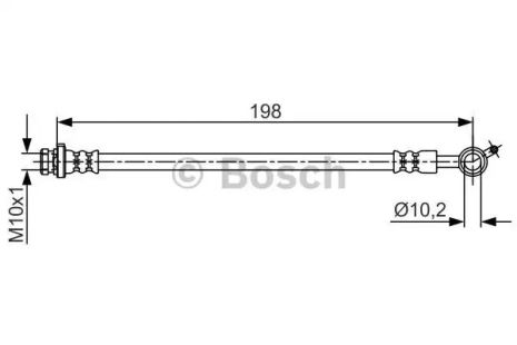 Шланг тормозной NISSAN LEAF, BOSCH (1987481713)