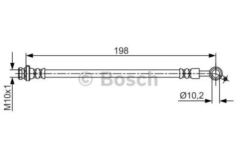 Шланг тормозной NISSAN LEAF, BOSCH (1987481712)