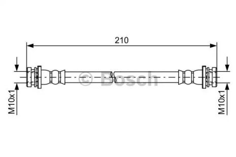 Шланг гальмівний RENAULT KOLEOS, NISSAN X-TRAIL, BOSCH (1987481628)
