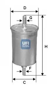Фильтр топливный JAGUAR XF, FORD TOURNEO, UFI (3176900)
