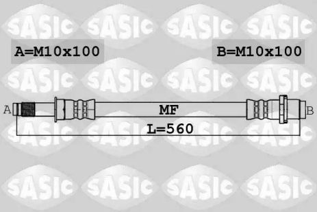 Шланг гальмівний VW TRANSPORTER, Sasic (6606241)