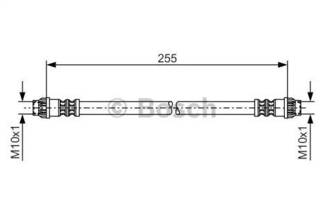 Шланг гальмівний PEUGEOT PARTNER, CITROËN XSARA, BOSCH (1987476178)