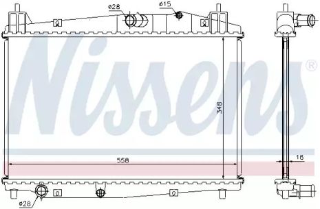 Радиатор охлаждения двигателя MAZDA 2, NISSENS (68506)