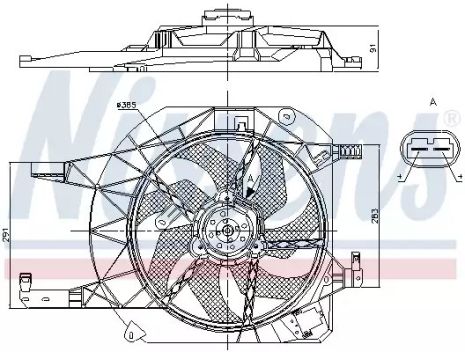 Вентилятор охлаждения двигателя NISSAN PRIMASTAR,OPEL VIVARO, NISSENS (85883)