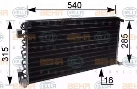 Радіатор, конденсор кондиціонера PEUGEOT 106, HELLA (8FC351036041)