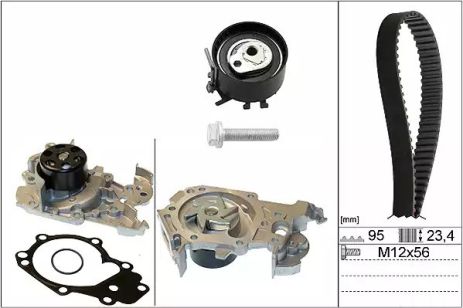 Помпа + комплект ременя ГРМ NISSAN KUBISTAR, DACIA LOGAN, INA (530019530)