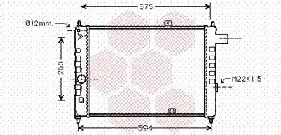 Радіатор охолодження двигуна OPEL KADETT, Van Wezel (37002055)
