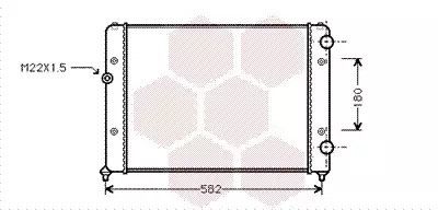 Радіатор охолодження двигуна VW PASSAT, Van Wezel (58002119)