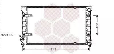 Радіатор охолодження двигуна SEAT TOLEDO, Van Wezel (49002009)