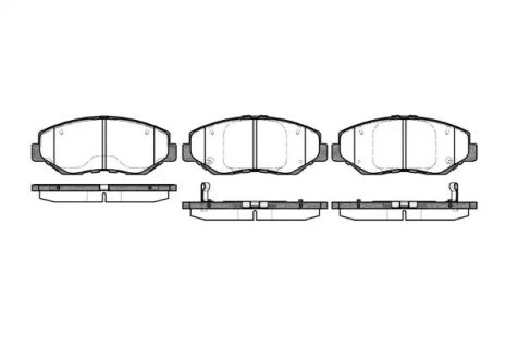 Комплект гальмівних колодок, дискове гальмо HONDA CIVIC, REMSA (089900)