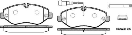 Комплект гальмівних колодок, дискове гальмо NISSAN NT400, REMSA (124502)