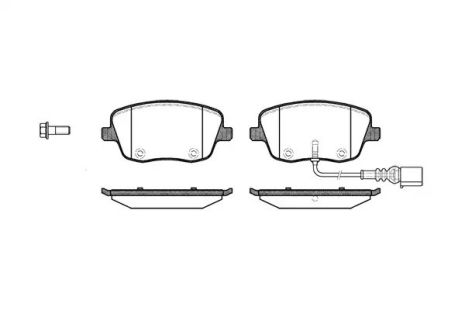 Комплект гальмівних колодок, дискове гальмо SEAT CORDOBA, SKODA ROOMSTER, REMSA (077501)