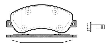 Комплект гальмівних колодок, дискове гальмо VW AMAROK, REMSA (125000)
