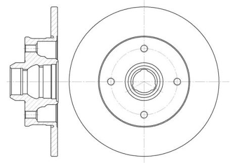 Диск гальмівний SEAT CORDOBA, VW GOLF, REMSA (602400)