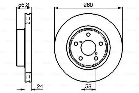 Диск гальмівний SUBARU IMPREZA, BOSCH (0986478293)