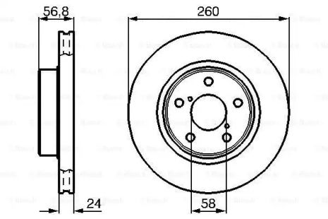 Диск гальмівний SUBARU IMPREZA, BOSCH (0986478293)