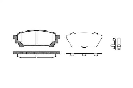 Комплект тормозных колодок, дисковый тормоз SUBARU FORESTER, REMSA (117601)